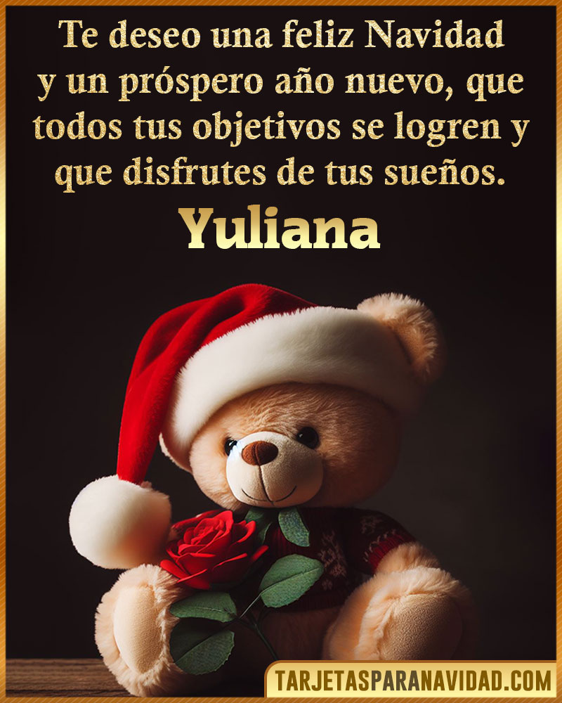 Felicitaciones de Navidad para Yuliana