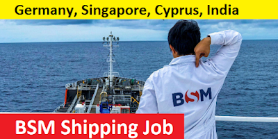BSM Shipping Job Vacancies Germany, Singapore, Cyprus, India