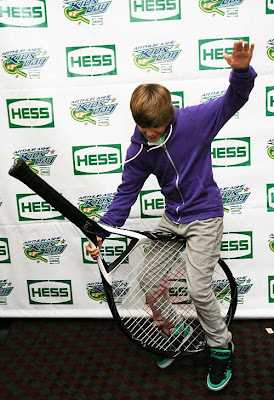 Bieber Rides Tennis Racket
