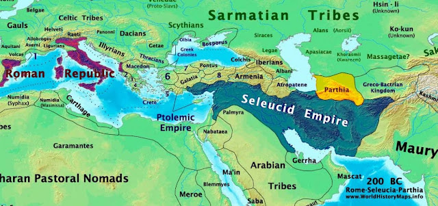 Рим, Парфия и империя Селевкидов в 200 г. до н.э.