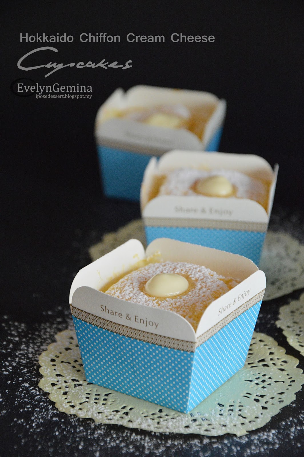 HOKKAIDO CHIFFON CREAM CHEESE CUPCAKES