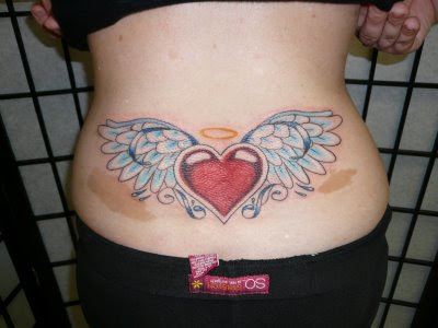 heart tattoos for girls on lower back. Lower back heart tattoos design ideas for girls inspiration