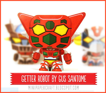 Mini Getter Robo Paper Toy