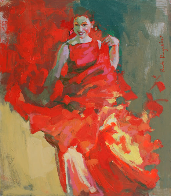 Flamenco, Tango, Expressive Figurative Paintings By "Renata Domagalska" 