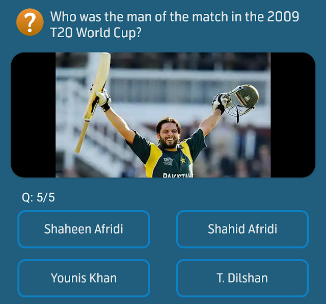 Who was the man of the match in the 2009 T20 World Cup?