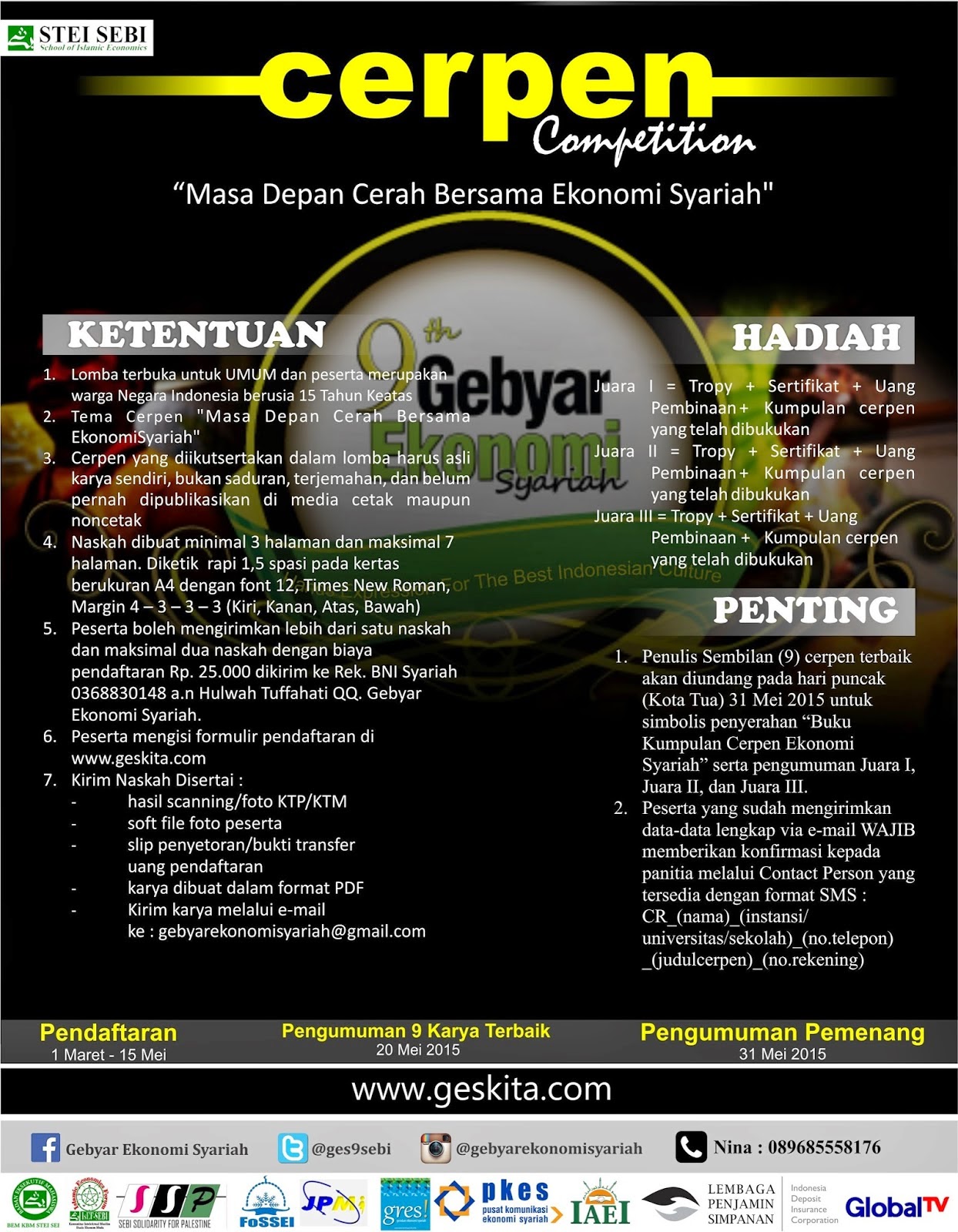 Lomba Menulis Cerpen - Masa Depan Cerah Bersama Ekonomi 