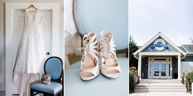 A nautical winter wedding with a spectacular sunset at the Chesapeake Bay Beach Club by Heather Ryan Photography