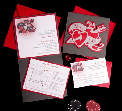 Best descirbed as tattoo style this invite is a fun way to express your