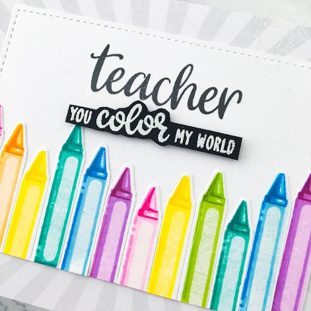 Sunny Studio Stamps: Color My World Teacher Appreciation Teacher Thank You Card by Ashley Ebben