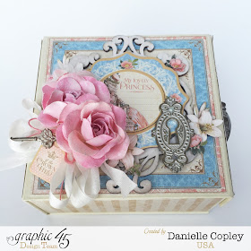 Boxed mini album using Gilded Lily by Graphic 45 scrapbookmaven.com