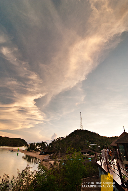 Sunset at Huma Island Resort & Spa in Palawan