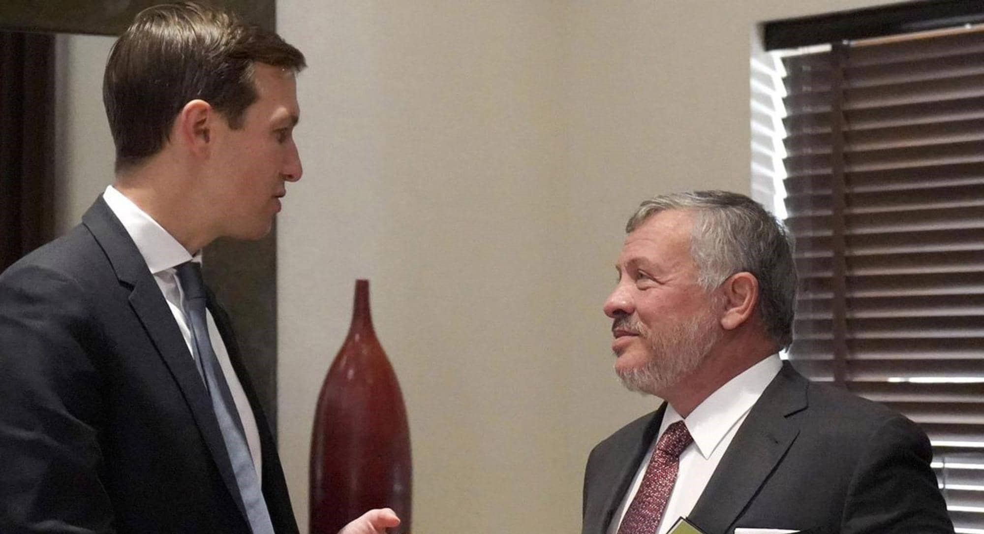 King Abdullah II, at Al Husseiniya Palace, on Wednesday received the president's senior adviser, Jared Kushner.