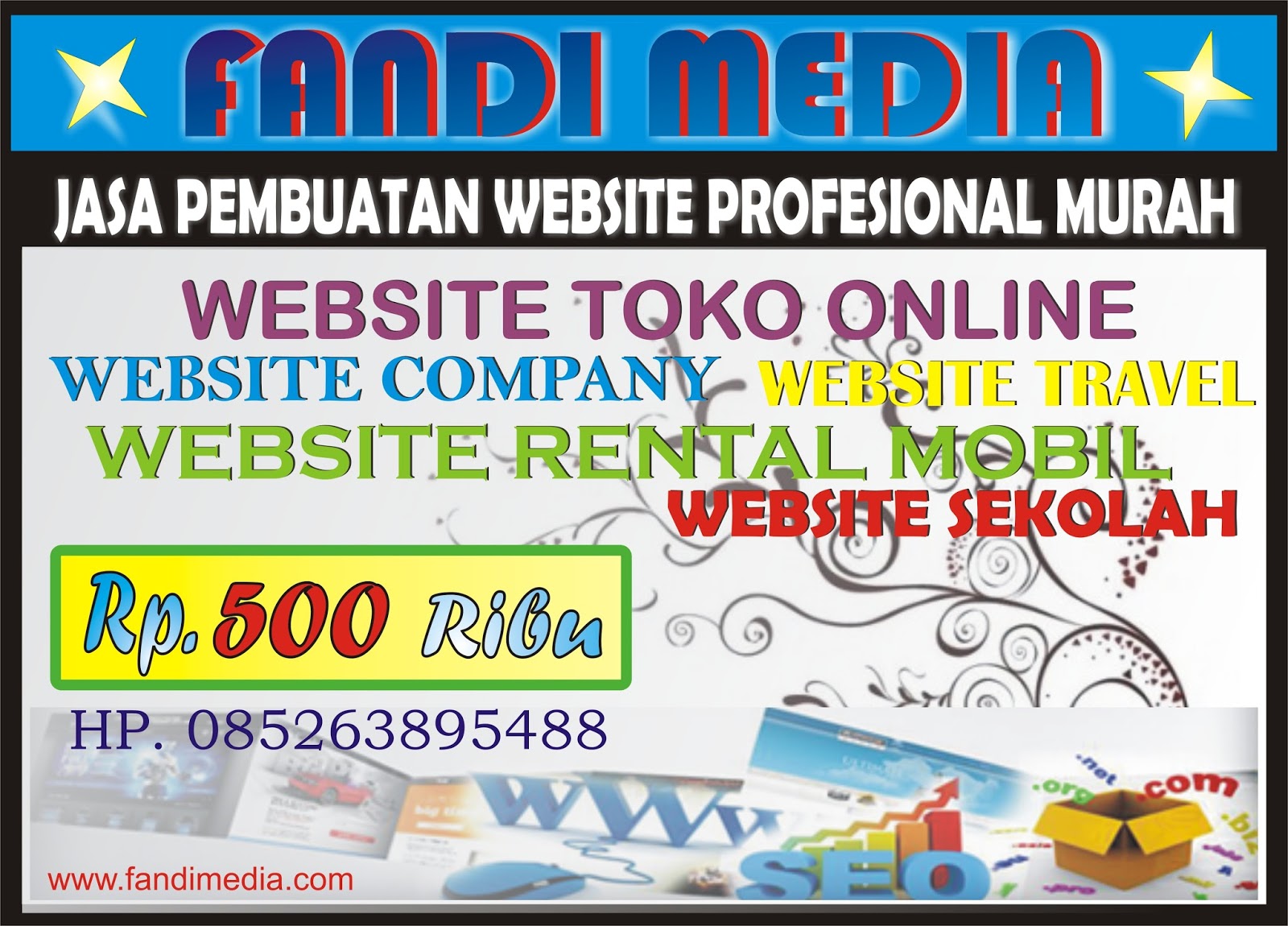 Pembuatan Website Travel Online dan Rental Mobil  Fandi Media