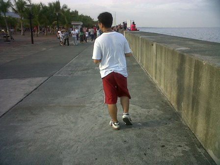 jogging at the Manila Bay in the Mall of Asia Grounds