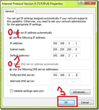 obtain DNS server address automatically