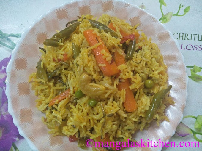 Hotel Style Mixed Vegetable Biryani - Diwali Special Vegetable Biryani - Traditional Authentic South Indian Veg. Biryani Recipe