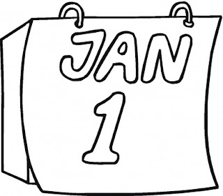 New Years Calendar Coloring Page