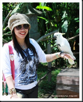 My wife and a parrot