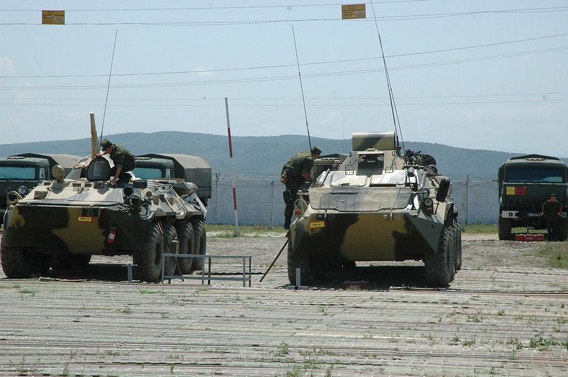BTR-80 is located on the left