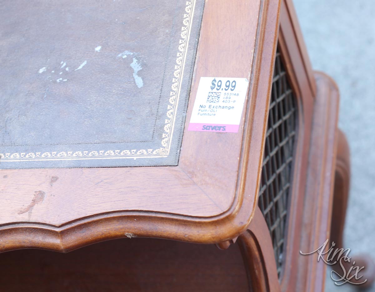 Ten dollar thrift store table
