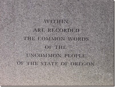 IMG_3414 Inscription at the Oregon State Archive Building in Salem, Oregon on September 9, 2006
