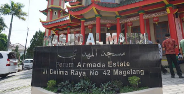 Masjid Bernuansa Tionghoa Di Magelang Menarik Perhatian Wisatawan