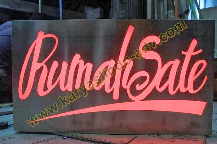 huruf timbul stainless, acrylic menyala