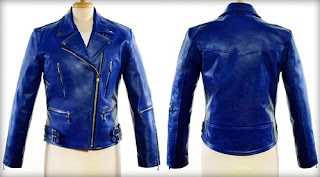 Gambar Blue Leather Jacket