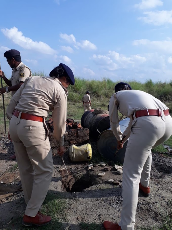 अवैध शराब भट्ठी ध्वस्त |