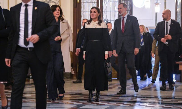 Queen Letizia wore a new Jumpsuit by Teresa Helbig. Aitana Sanchez Gijon. First Lady Sanja Music Milanovic