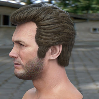 3d model Clint Eastwood head v2