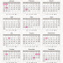 Calendar for Year 2006 United States