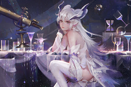 White Hair Anime Girl Fantasy