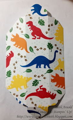 Craft with Beth: Have a Dino-riffic Day Pencil Case and Crayon Wrapper Back to School Envelope Punch Board Stampin' Up! No Bones About It