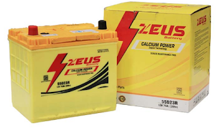 Aki Kering Calcium 55D23R MF Zeus Battery 