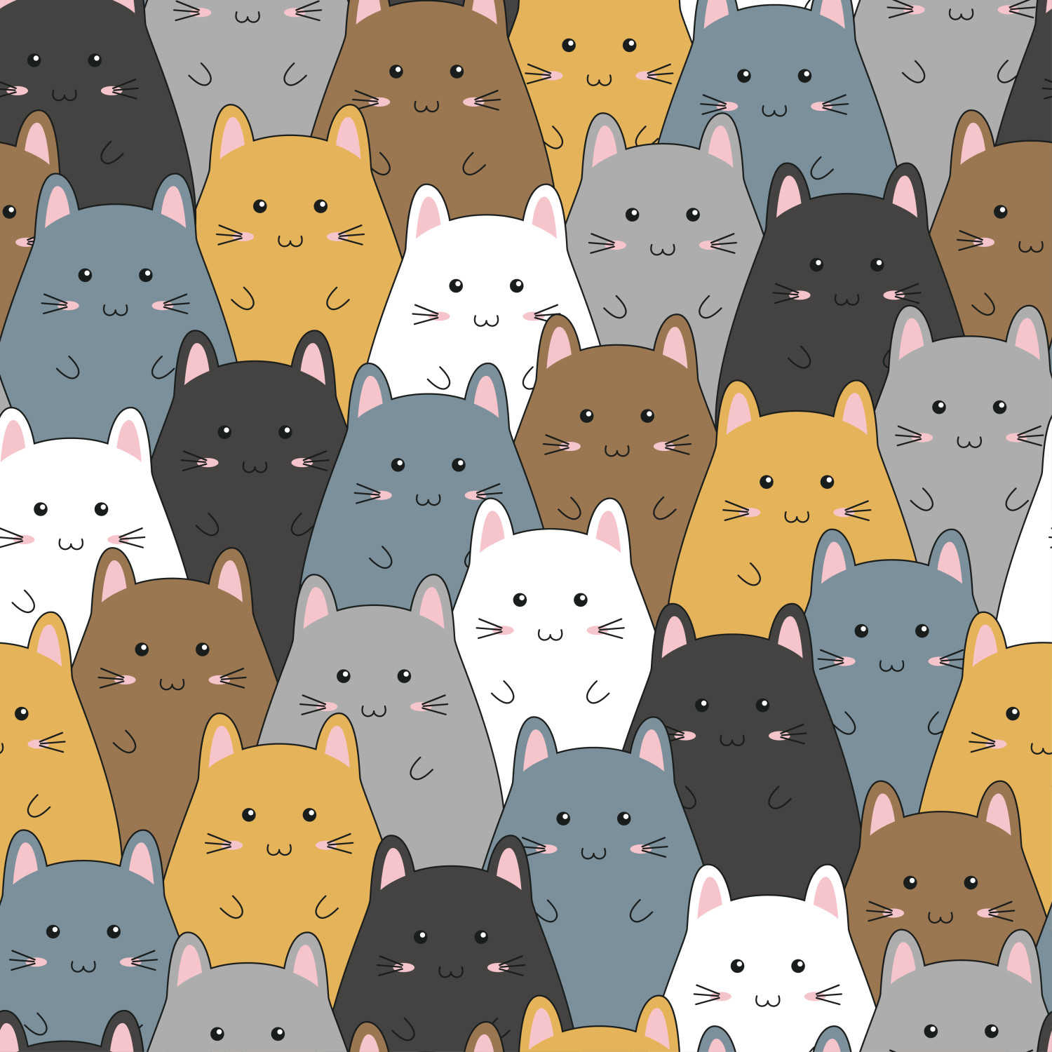 HD wallpaper kucing kartun