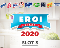 Logo Concorso ''Eroi di Casa 2020 - Slot 3'' : vinci buoni spesa da 50 euro : come partecipare