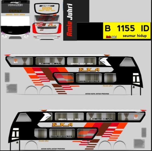 Livery Bussid SDD Double Decker