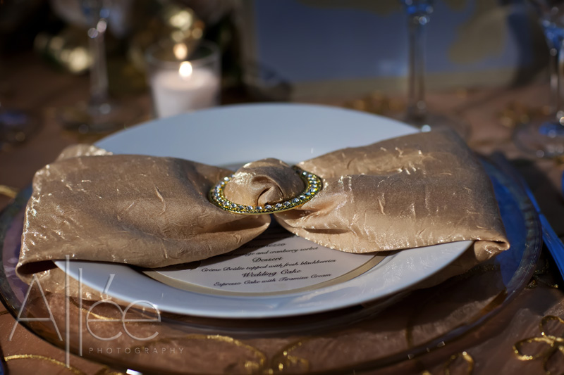 wedding buffet napkin fold ideas