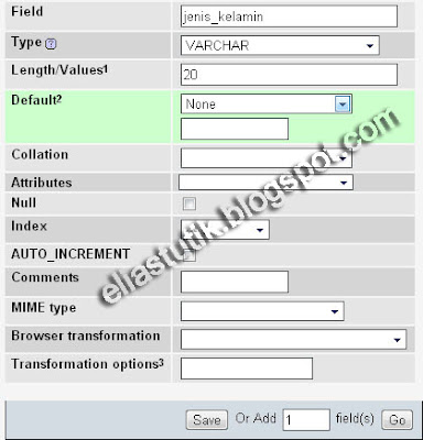 Alter Table on phpMyAdmin