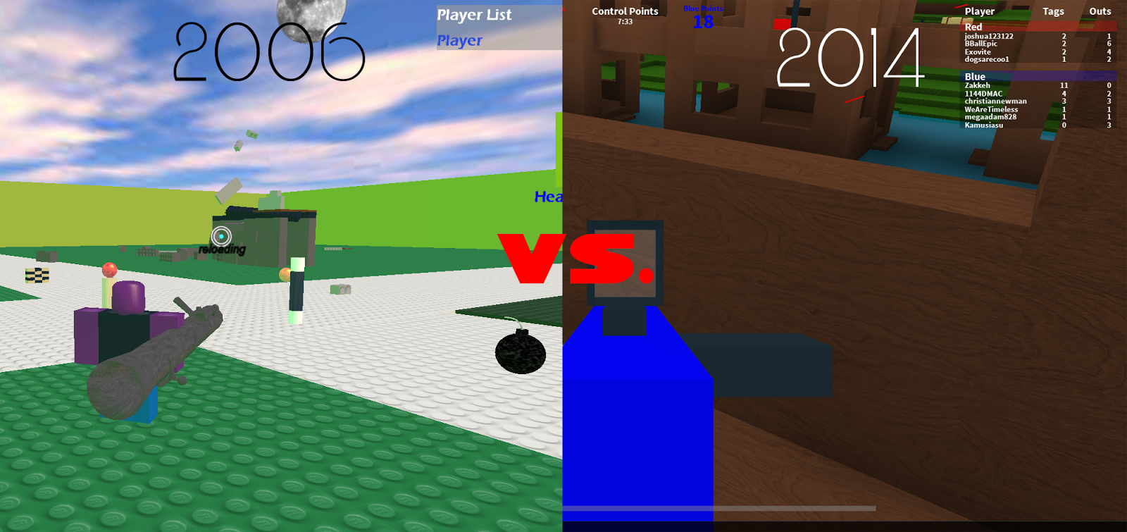 Roblox News Roblox Comparison 2006 Vs 2014 - roblox comparison 2006 vs 2014