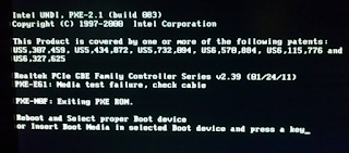 Cara Mengatasi Error reboot and select proper boot device or insert boot media in selected boot device and press a key