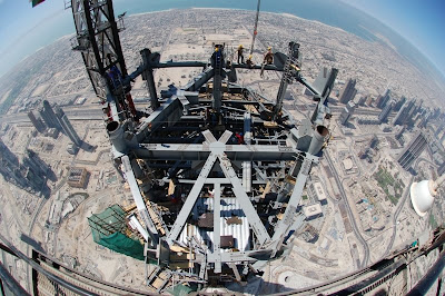 Looking Down from the Top of Burj Dubai