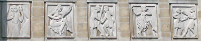 Eric Gill carvings on the front of the People's Palace