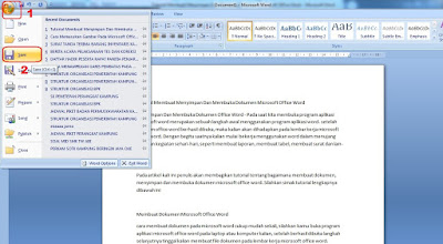 Menyimpan Dan Membuka Dokumen Office Word Tutorial Lengkap Membuat, Menyimpan Dan Membuka Dokumen Microsoft Office Word