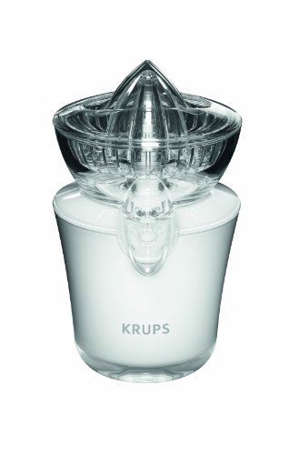 KRUPS ZX720143 Acrylic Juicer with Stainless Steel Anti-drip Valve, White