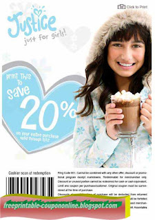 Free Printable Justice For Girls Coupons