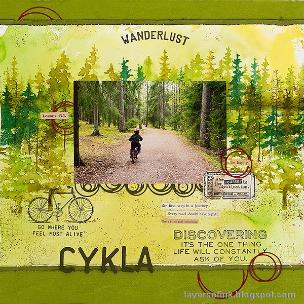 Layers of ink - Forest Layout by Anna-Karin Evaldsson.