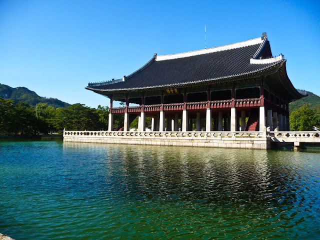 Một góc của cung điện Gyeongbokgung ở Seoul