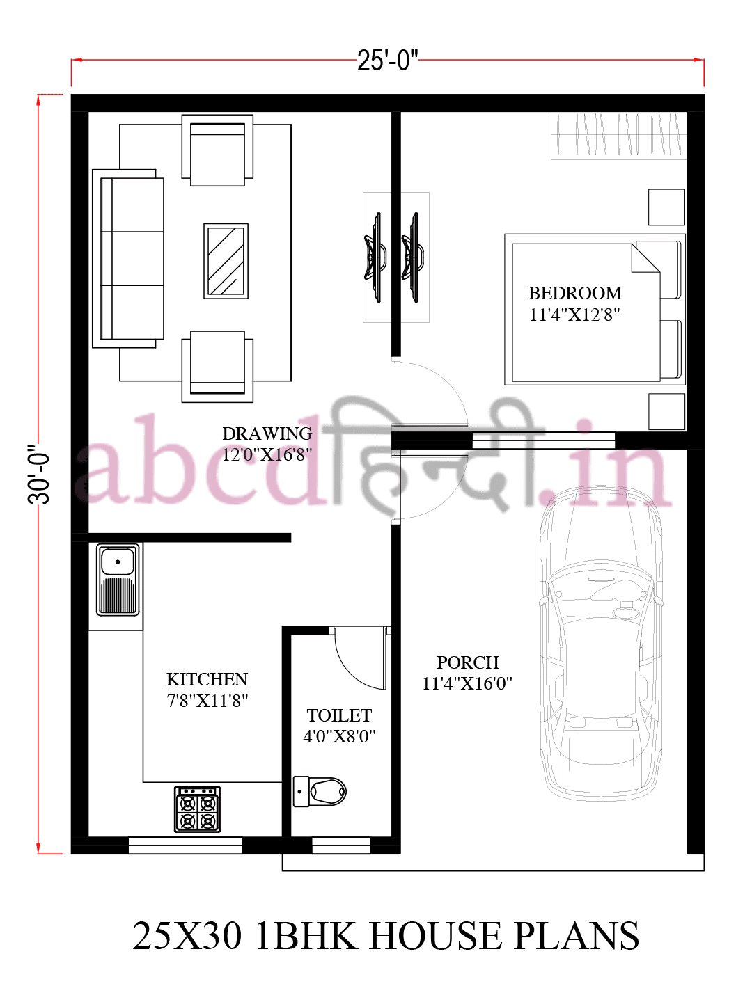 25x30 house plan